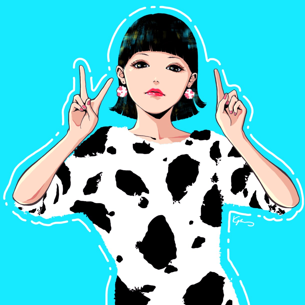 商用利用可◎スタイリッシュなイラスト制作いたします グラフィカルでモードなおしゃれイラストをお探しなら★ イメージ10