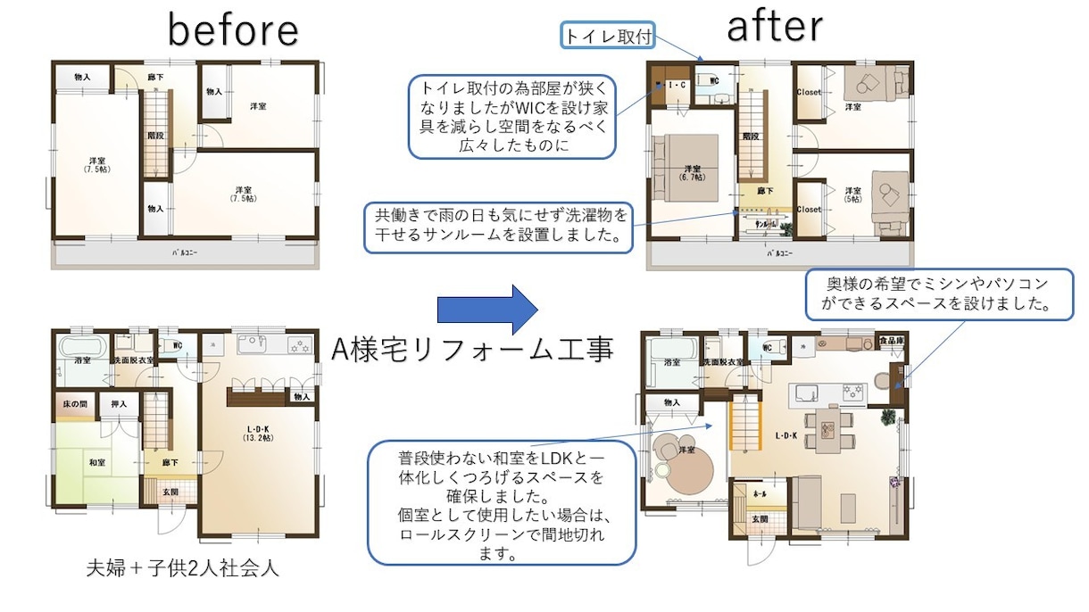 住まいの図面作成します 長年のプラン作成とCADの図面作成経験を活かします。 イメージ6