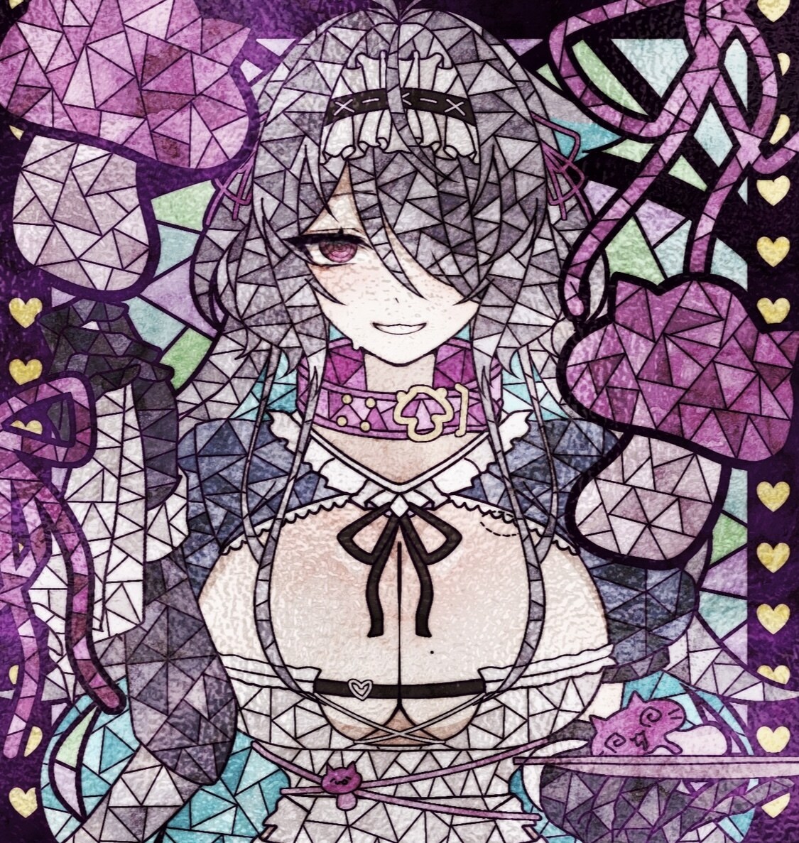 美しい✨ステンドグラスのような絵を描きます あなたの世界観をギュッと1枚のステンドグラスにします✨ イメージ5