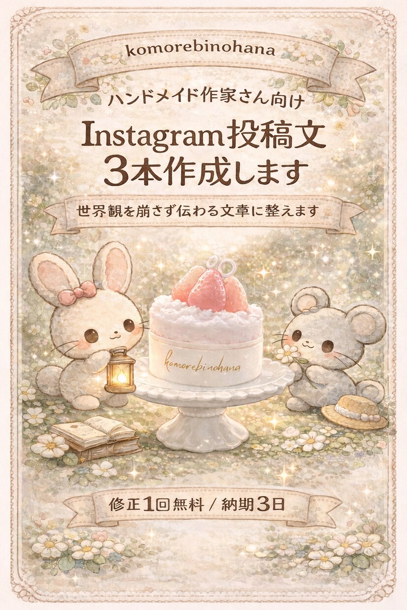 Instagram投稿文を整えます 世界観を崩さず伝わる文章にします イメージ1