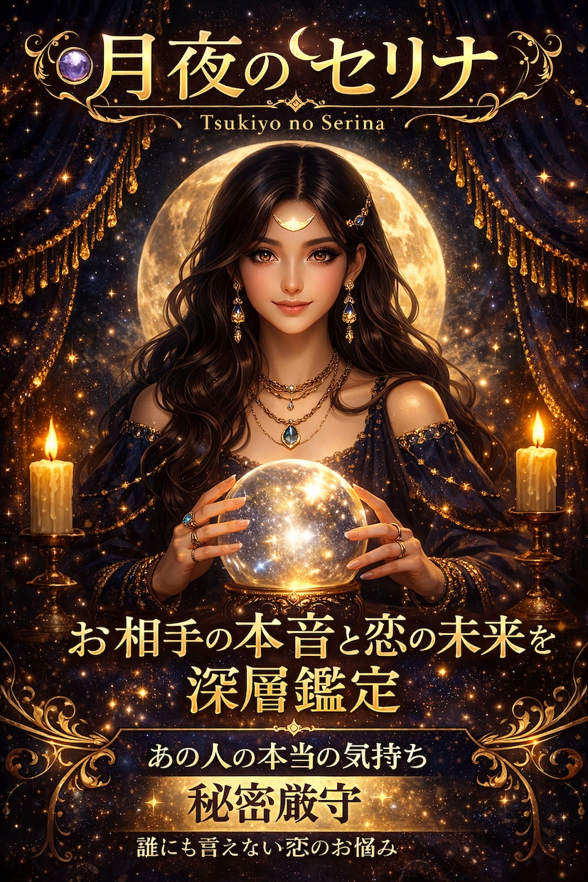 月夜の恋愛深層リーディングいたします あの人の気持ち・恋の未来を静かに読み解きます イメージ1