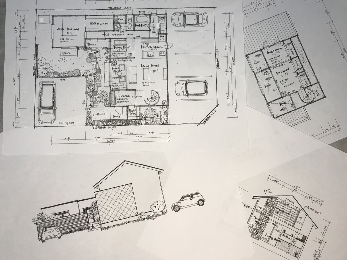 住宅のプロが間取りと外観図作成します ◆◆◆イメージが膨らむ手書きの図面でご提案☺◆◆◆ イメージ6