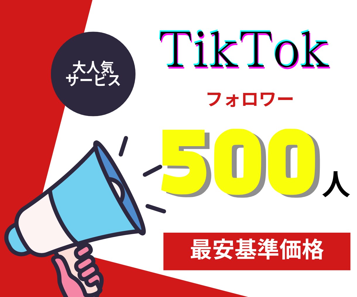 TikTokのフォロワーを増やします ★フォロワー1人1.7～3円★ イメージ1