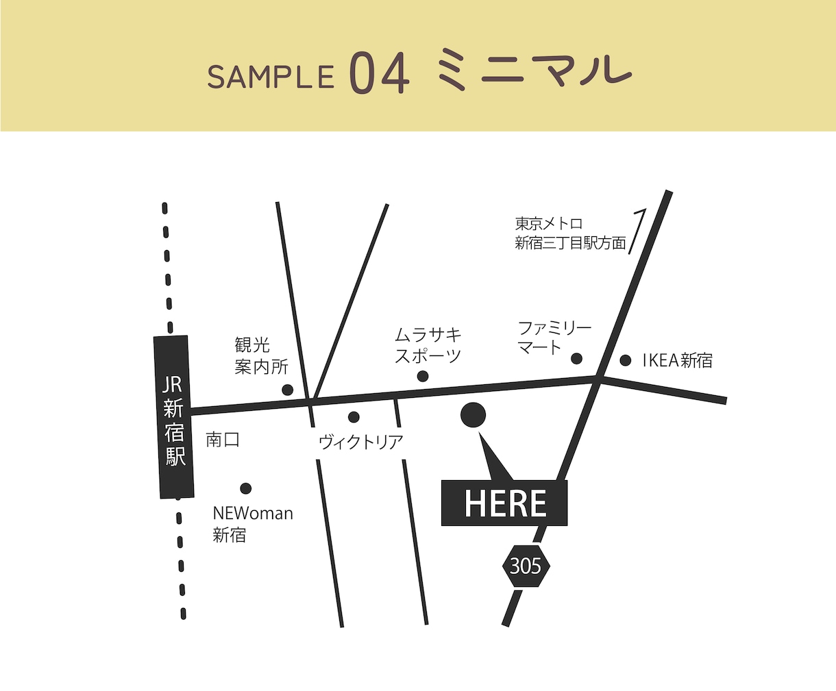 チラシ・名刺に馴染むアクセスマップをデザインします 媒体に合わせた見やすい案内地図を作成します！ イメージ8