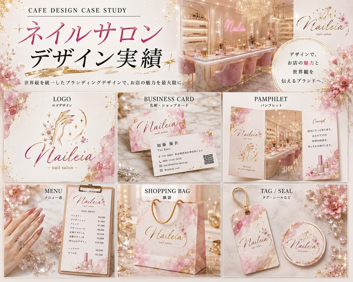 開業・起業女性向けのブランドデザインを制作します 開業準備で忙しい女性のために必要なデザインをまとめて制作 イメージ4