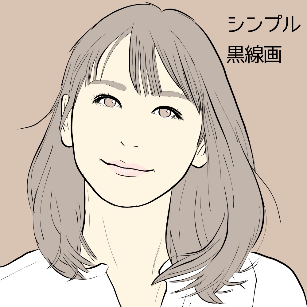 好感度アップ!! 似顔絵アイコンを作成します フラットな着色の似顔絵イラストを描きます！ イメージ4