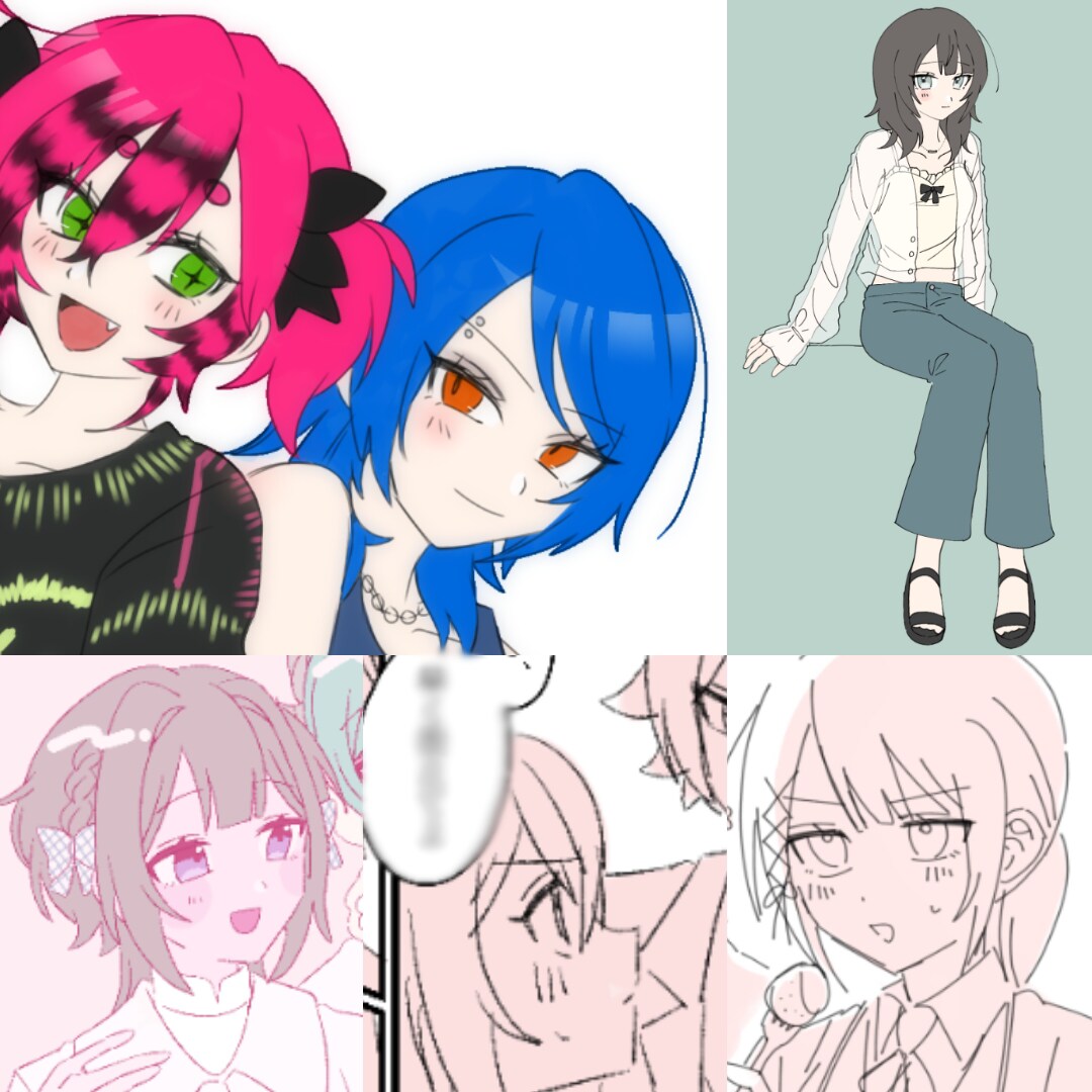 イラスト描きます 通常等身、デフォルメ、立ち絵、1p漫画、詰め込み(夢絵可) イメージ2
