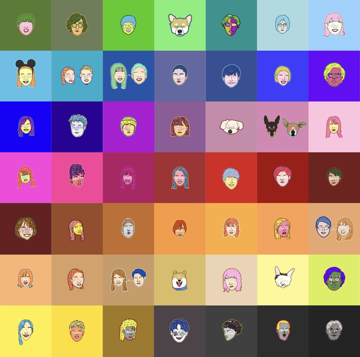 特徴掴んだ、ポップな雰囲気の似顔絵を制作します リアルで、ポップなあなただけの作品に。 イメージ1