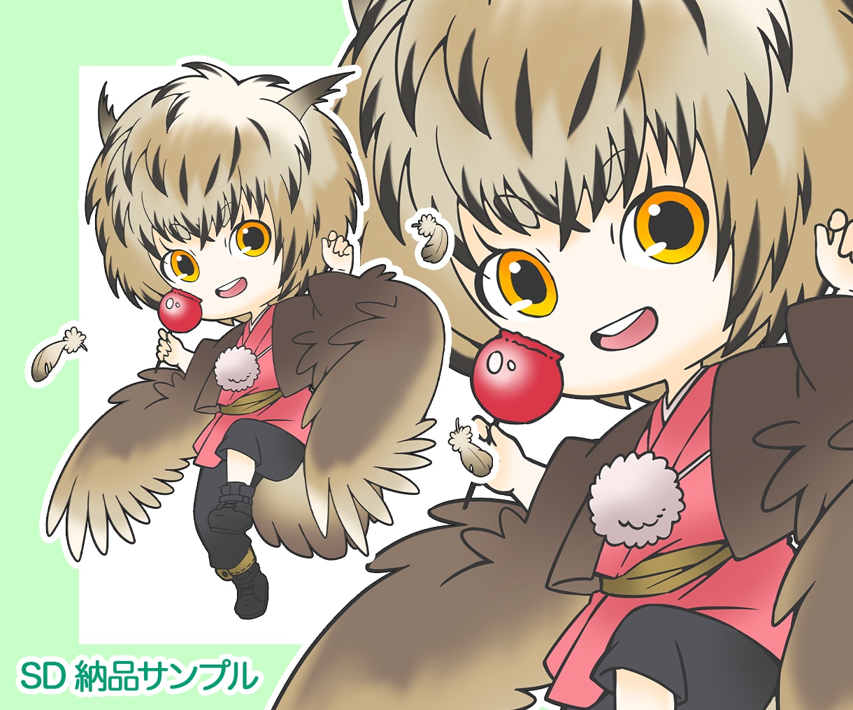 デフォルメイラスト(SD)描きます Vtuber様、三次元様、IRIAMなどで使えるミニキャラ！ イメージ4