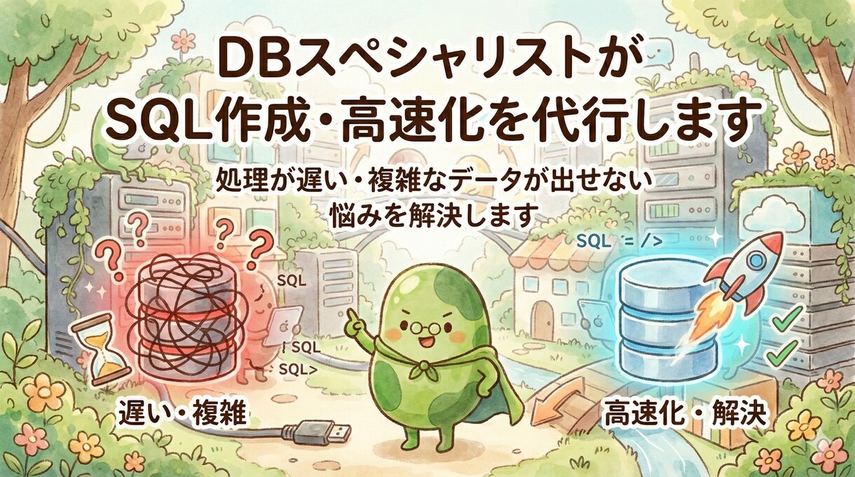 DBスペシャリストがSQL作成・高速化を代行します 処理が遅い・複雑なデータが出せない悩みを解決します イメージ1