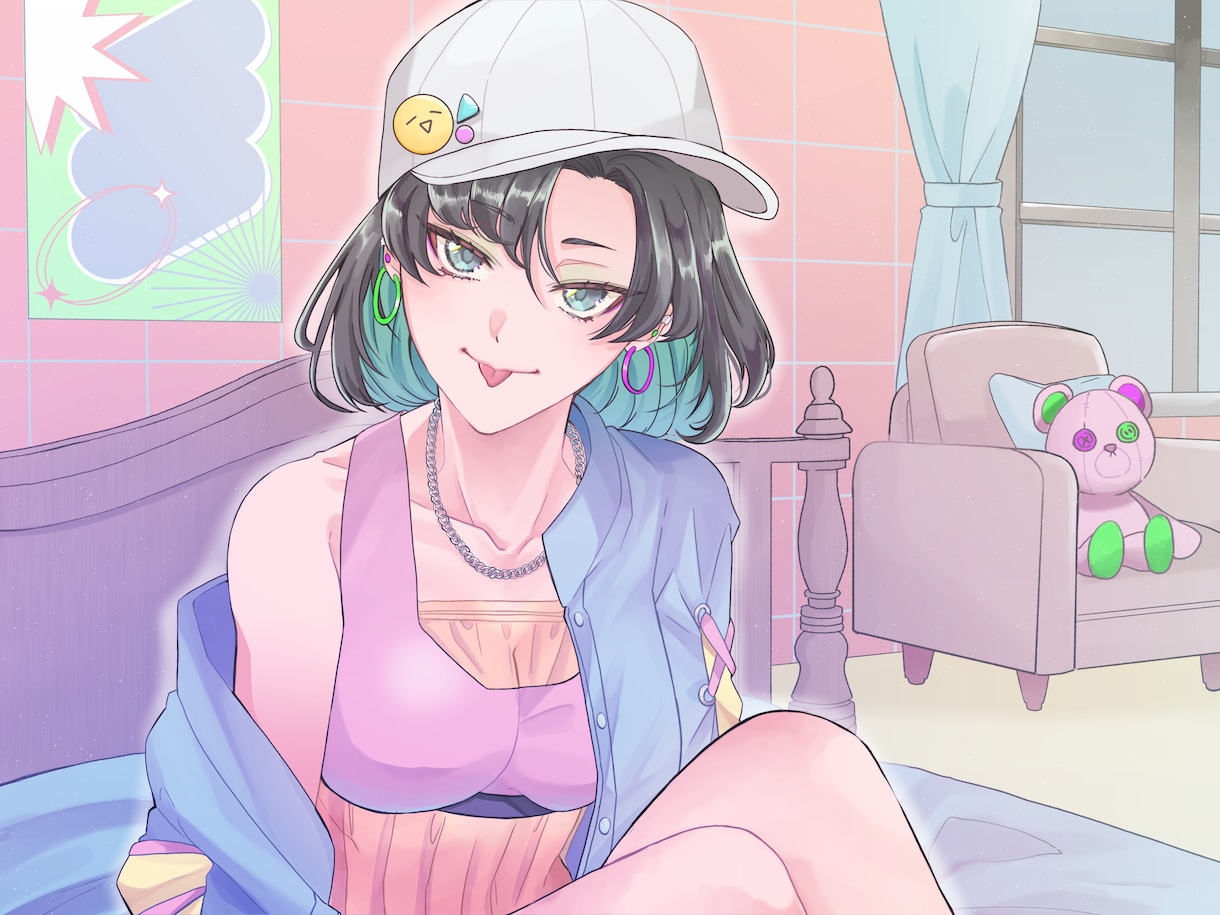 商用OK！柔らかな色彩と繊細な線のイラスト描きます SNS、サムネ、メンシプ特典、グッズ用など幅広くお受けします イメージ1
