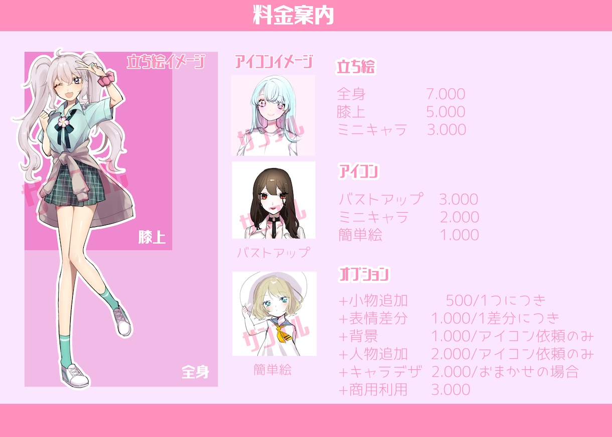 かわいい女の子の立ち絵・アイコン描きます TRPGやゲーム、SNSに使いたい方におすすめです！ イメージ2