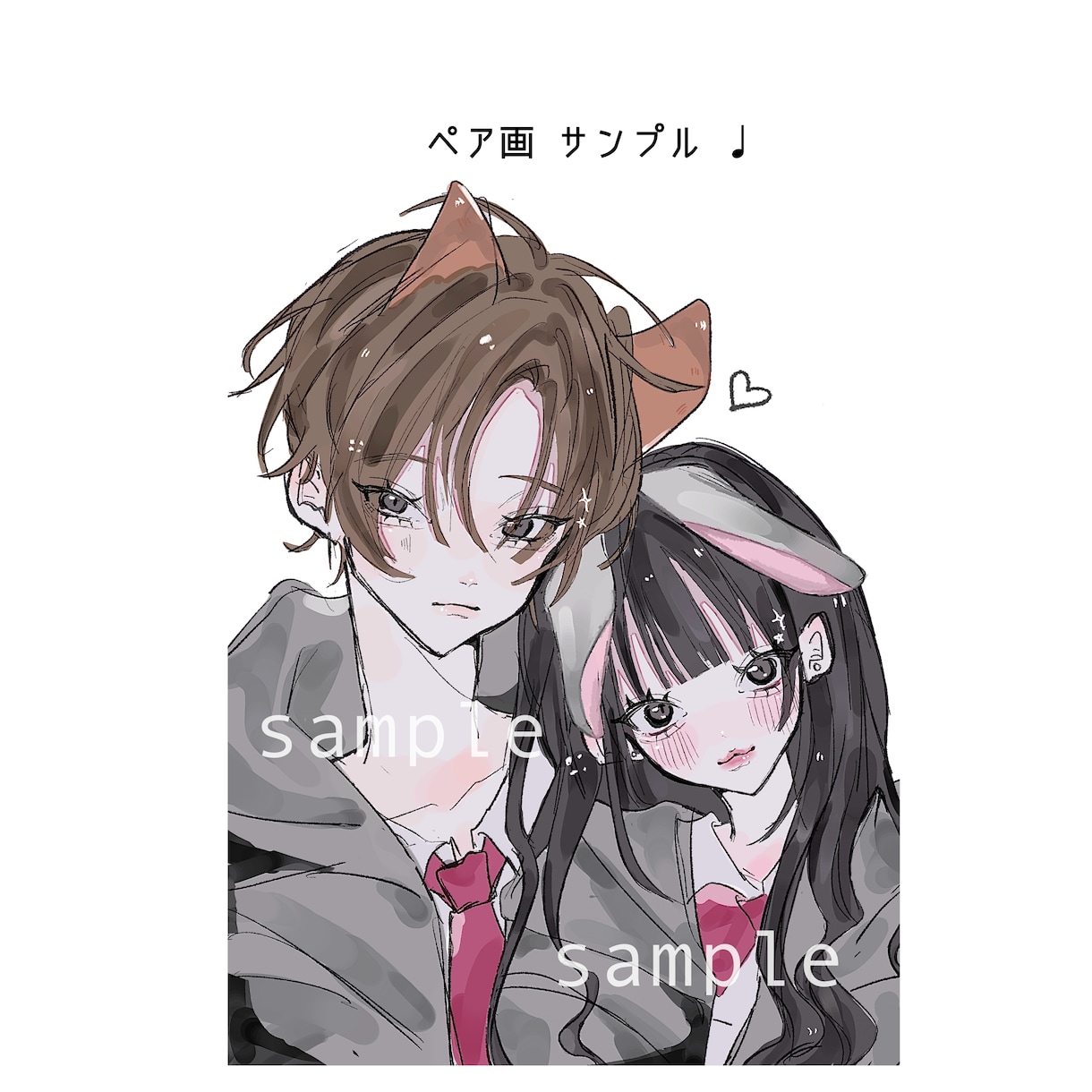 期間限定価格♡ちゅるんとしたイラスト描きます ちゅるちゅるな世界観のイラストをお届けします՞>‎⩊<՞♡ イメージ5
