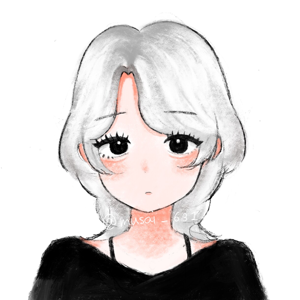 実績作り価格で先着3名様　女の子アイコンを描きます 低彩度で儚い雰囲気の女の子を描くのが得意です！ イメージ1