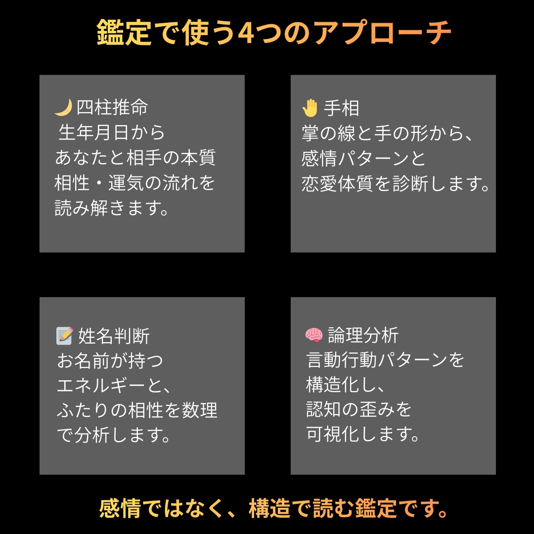 判断力回復鑑定｜恋愛中の認知歪み構造から整理します あなたは今事実を見ていますか？それとも、期待を見ていますか？ イメージ2