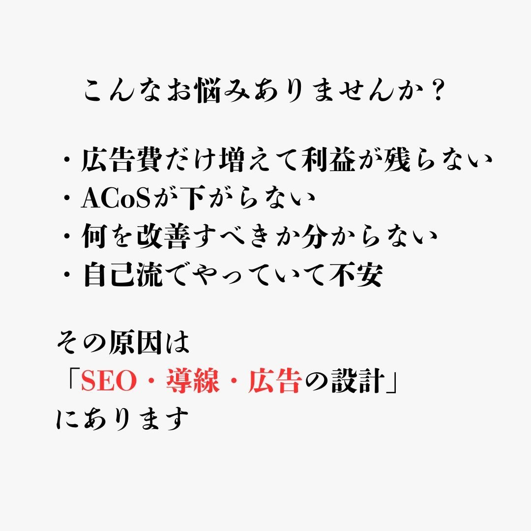 Amazon広告SEO診断 改善提案します 広告・SEO・導線を総合分析し改善提案 イメージ2