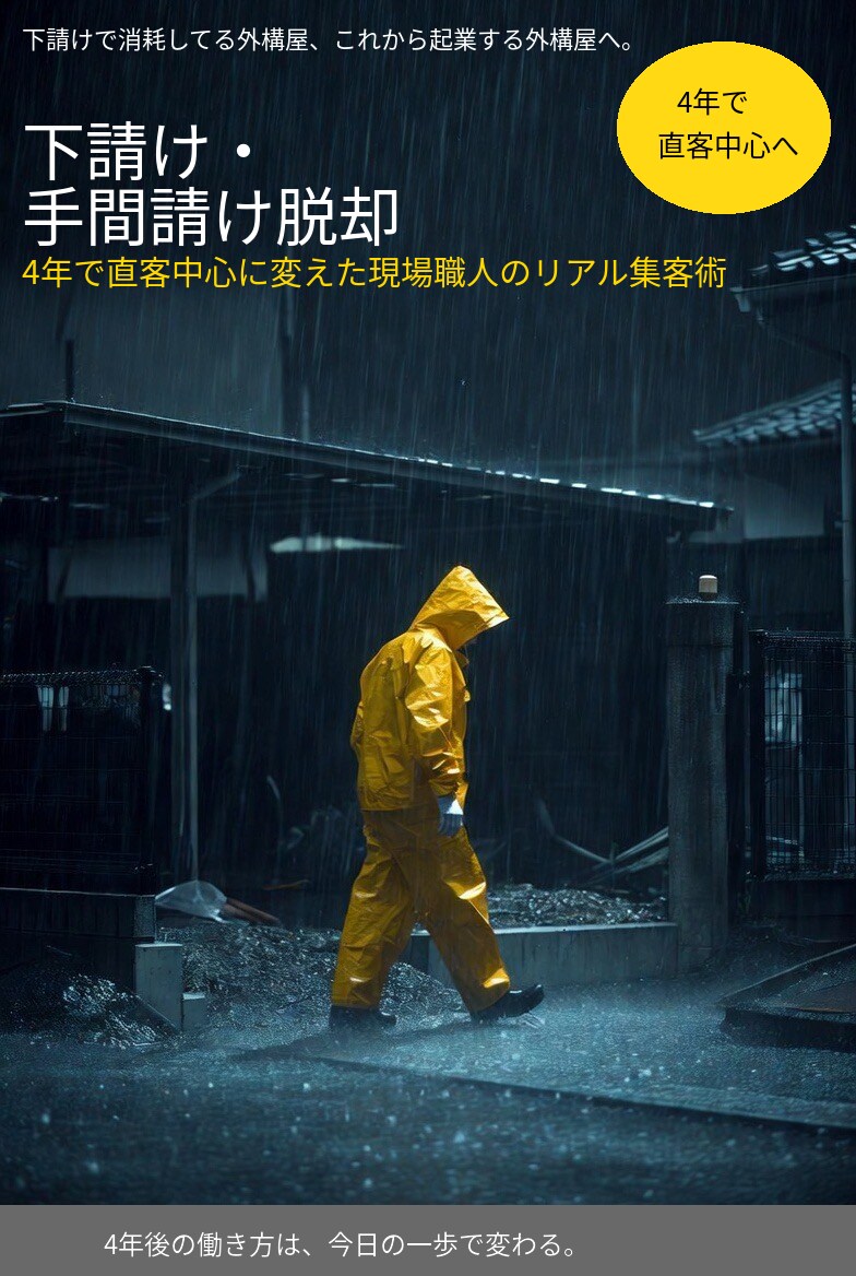 外構業者向け直客獲得法を販売しますます 下請け脱却へ、現場職人の実践集客術 イメージ1