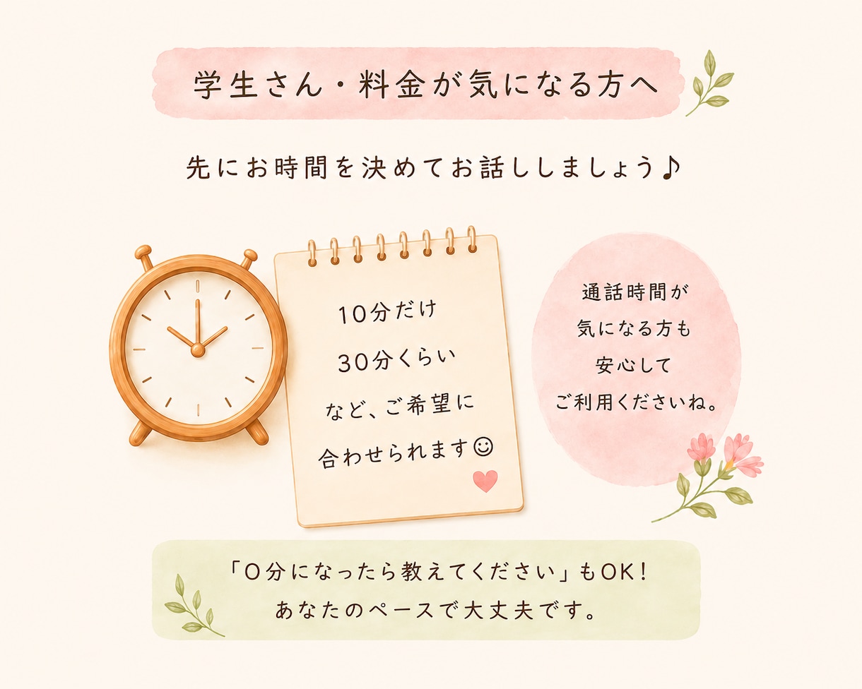 話すだけで心が軽くなる時間、つくります 顔が見えない関係だからこそ、話せることがあります。 イメージ4