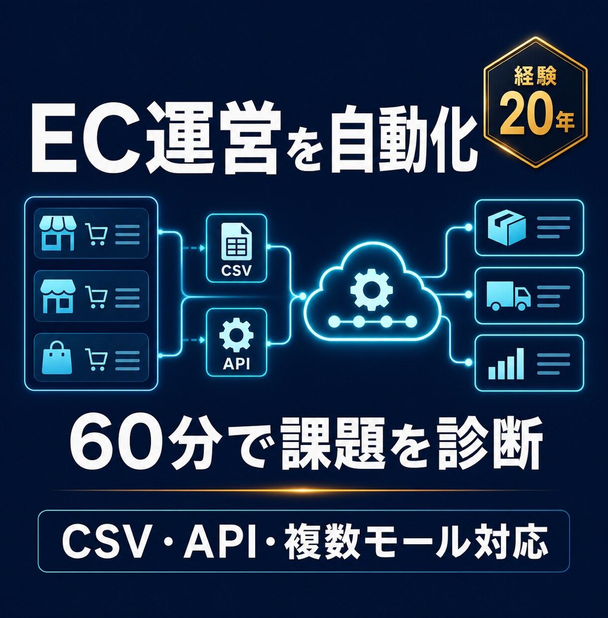 EC運営の自動化課題を60分で診断します CSV・API・複数モール連携の改善点を整理 イメージ1