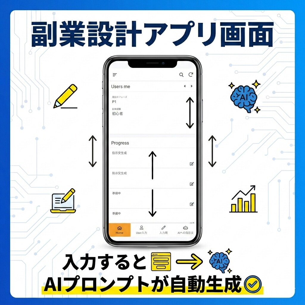AI副業ロードマップ作成アプリを共有します 副業の「何から始める？」をAIが整理します イメージ4