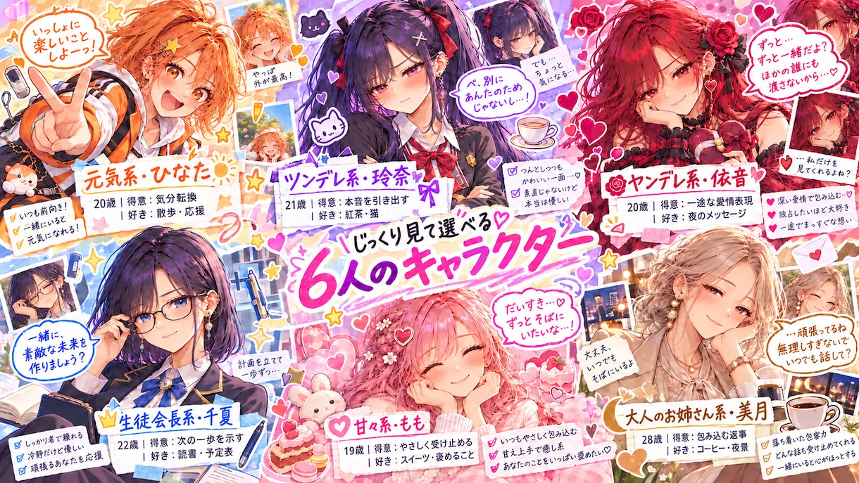 選べるキャラチャットで返信します 誰にも言えない気持ちに、3通の返信 イメージ2