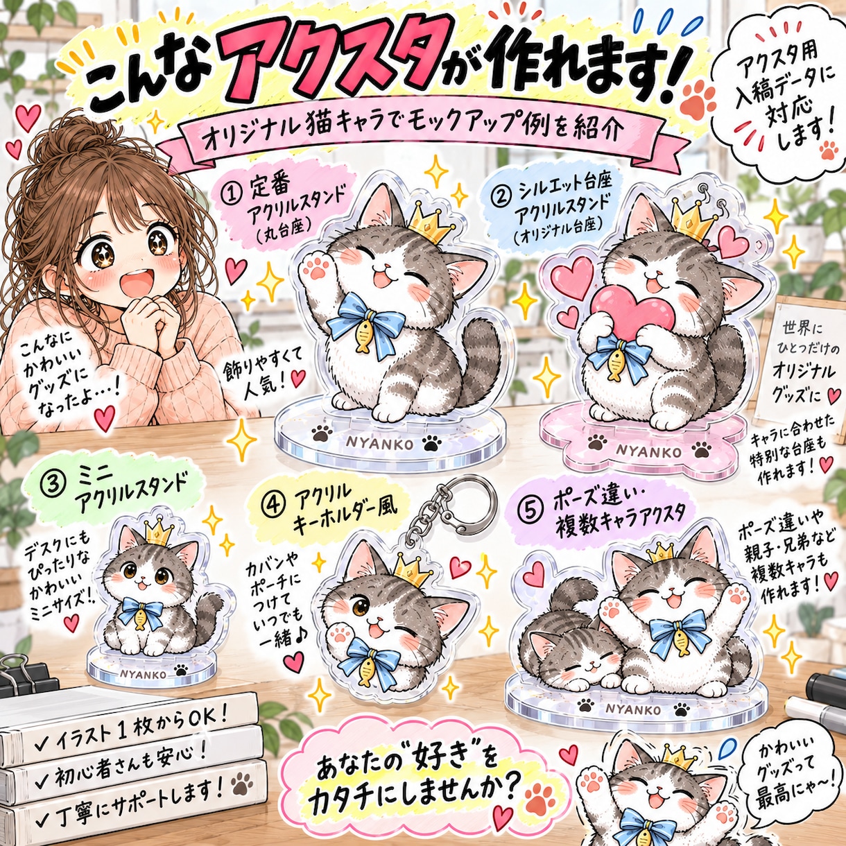 オリジナルのアクスタデータを作成します あなたの好きを、カタチに！アクスタの印刷用データ作成サービス イメージ4