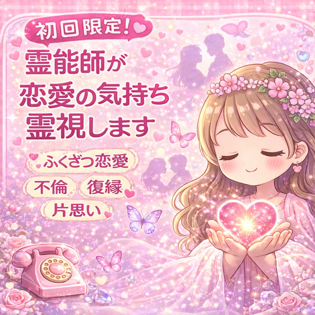 初回限定！霊能師が恋愛の気持ち霊視します 不倫・浮気・片思い・復縁、霊視で迷いをスッキリ解消！ イメージ1