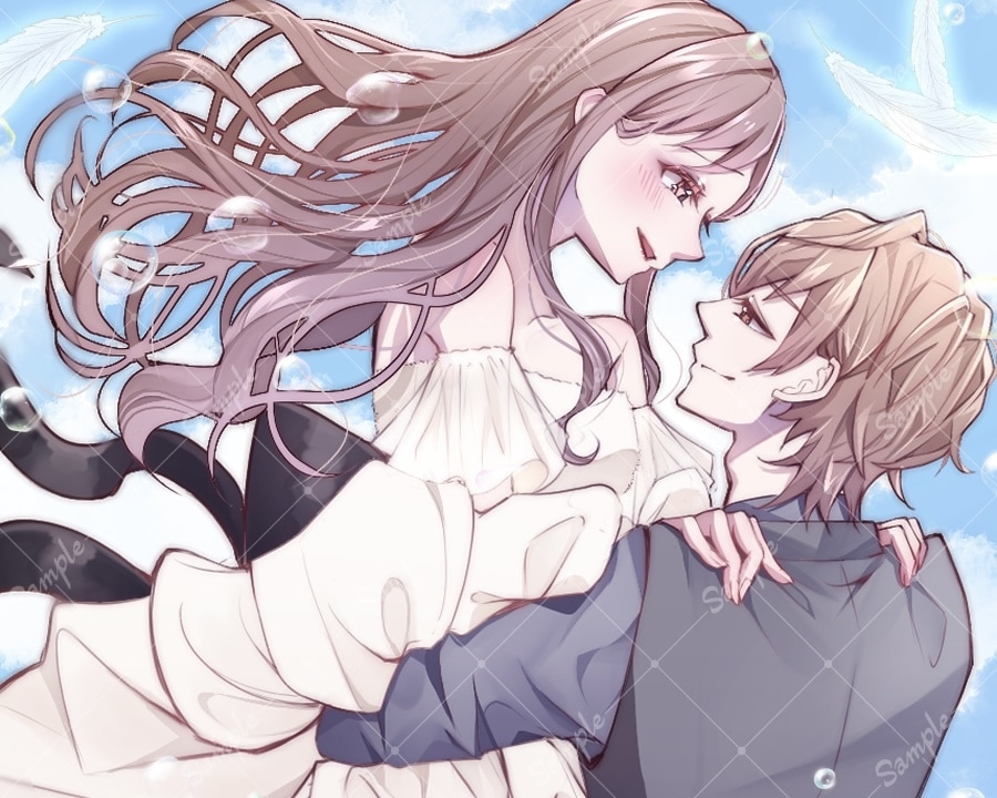 カップルイラストや夢絵、可愛い女の子を描きます 距離近め 甘々 ピンクが得意！ドキドキなイラストをお届け！ イメージ1