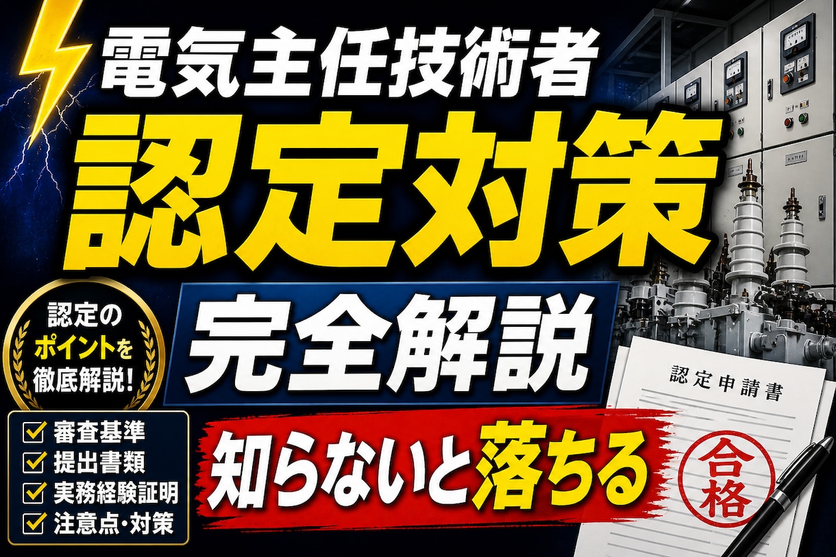 電気主任技術者 認定対策｜現役が通る書き方教えます 現役電気主任技術者が丁寧に教えます。 イメージ1