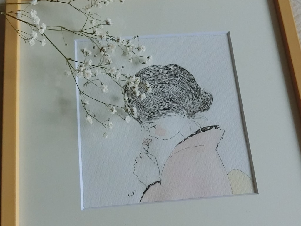 優しい雰囲気の似顔絵を制作します やさしいタッチの手描き水彩似顔絵 イメージ8