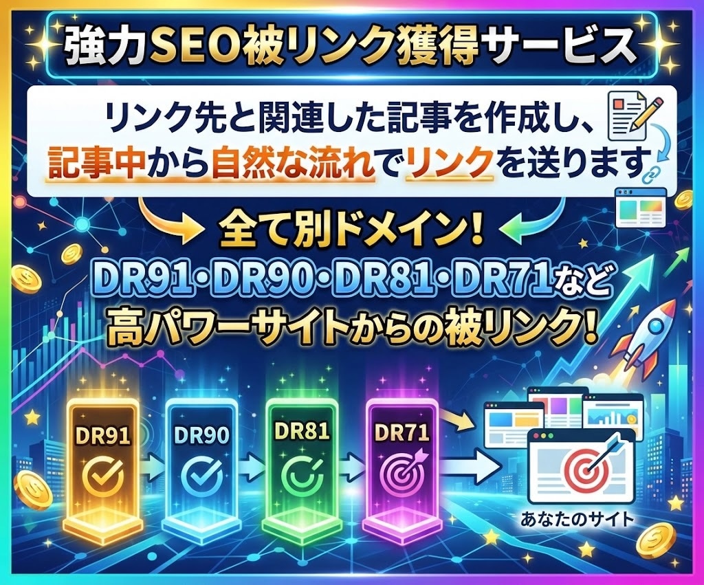 被リンク20本:安全な強力リンクでWEB集客します 国内運営・スパム無し！高パワーサイトの記事からリンクします。 イメージ2