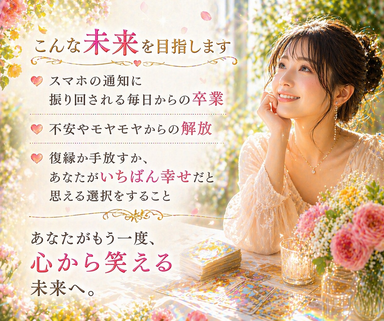 復縁の可能性/相手の本音/幸せな選択を鑑定します 気持ちに寄り添い、後悔しない答えを一緒に見つける占い相談 イメージ8