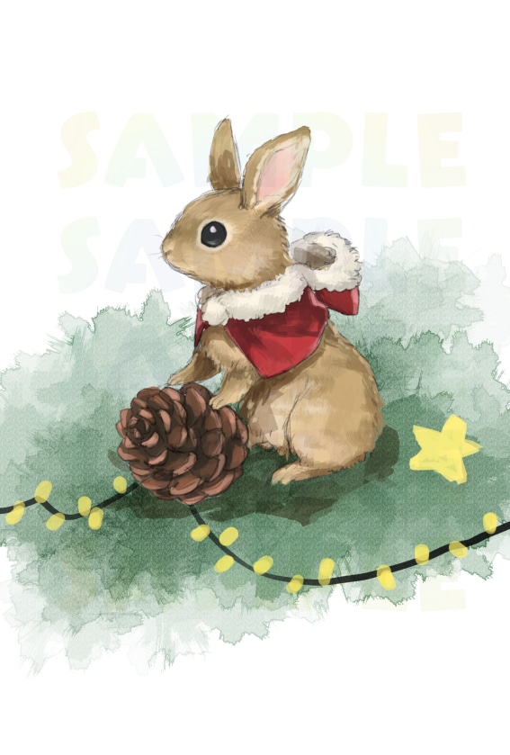 可愛くデフォルメされた動物のポストカードを描きます 修正や連絡の程度によりますが１日での納品も可能 イメージ1