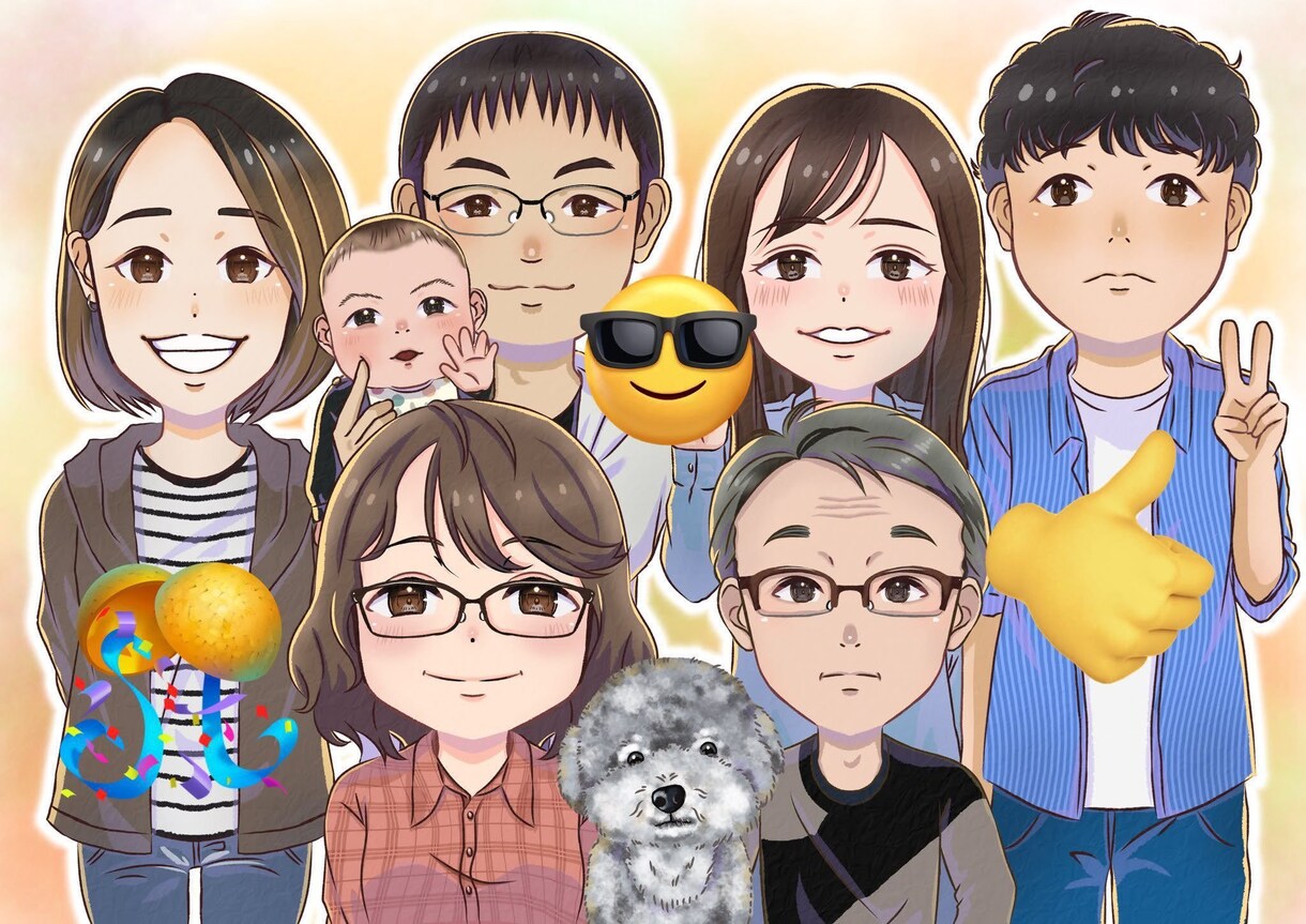 記念日やプレゼントに敵したイラスト制作します 記念日やプレゼント、ペットとの似顔絵いかがでしょうか？ イメージ1