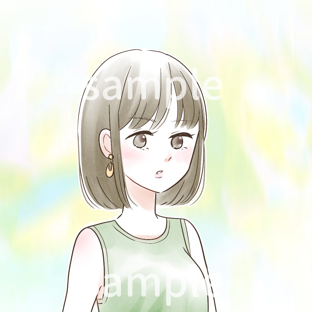 オシャレなSNSアイコンを描きます 淡い色合いが目を引く！爽やかなアイコン♪ イメージ2