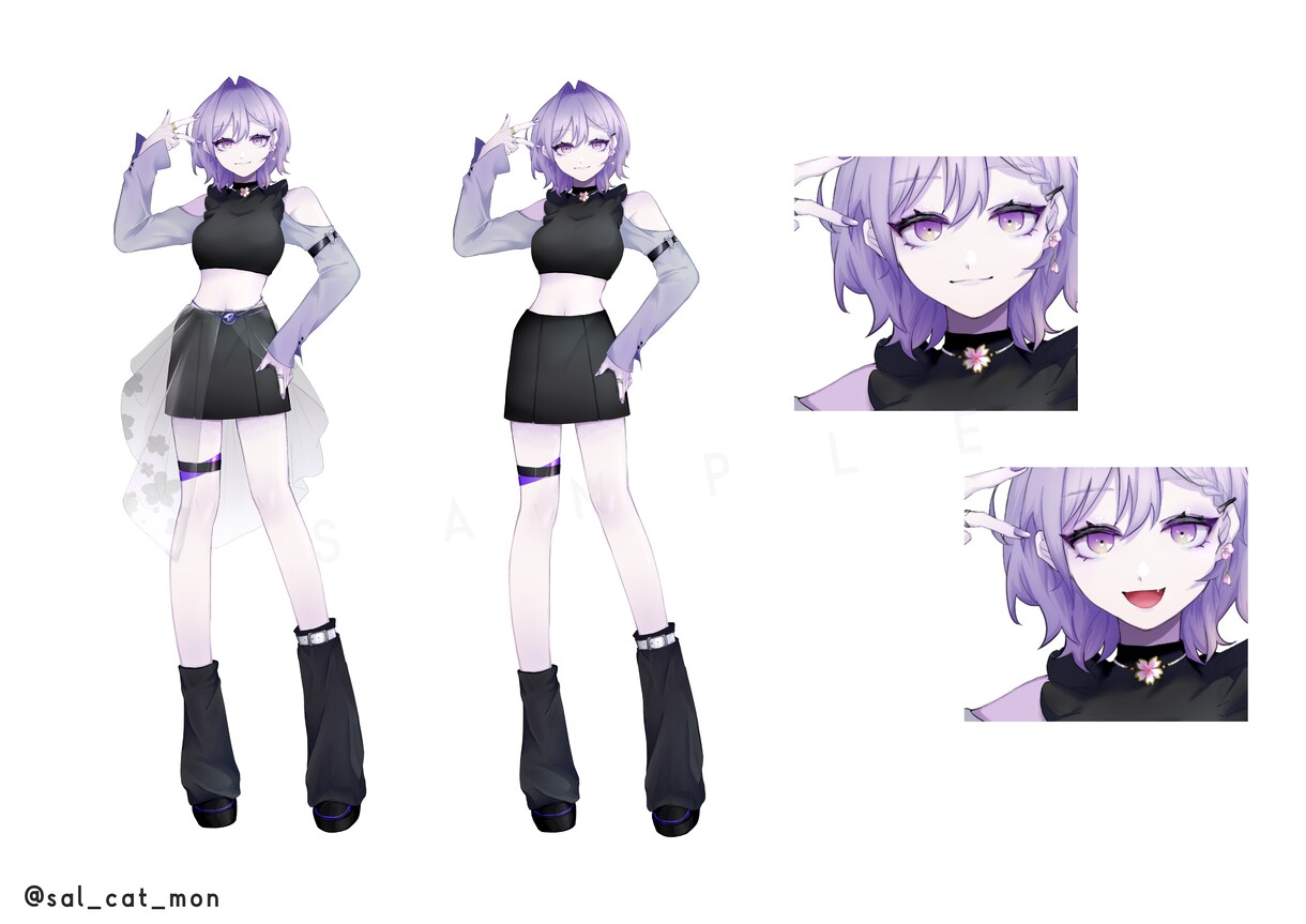 ミニキャラ・立ち絵作成します ご要望に沿って作成!ミニキャラはシール風に詰め合わせも可! イメージ8