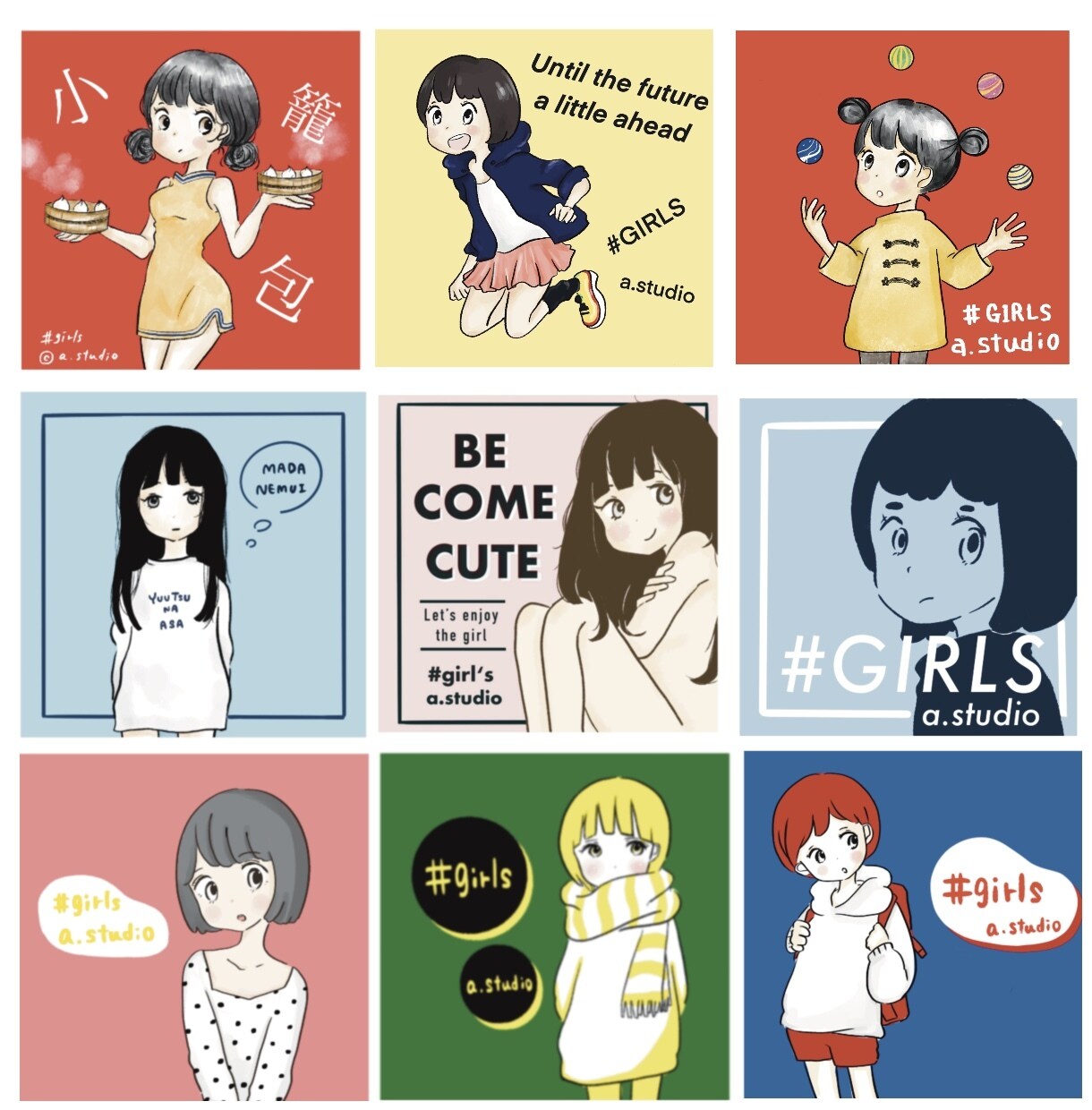 ポップカラーでおしゃれでかわいいイラスト描きます SNS、ブログ、ヘッダー、チャンネルアートにおすすめ！ イメージ4