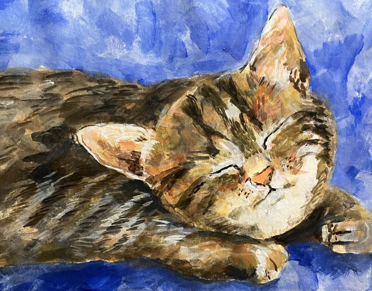 可愛いペットの絵、アクリル絵の具で描きます 格安キャンペーン中！！大切なペットの絵画はいかがですか？ イメージ6