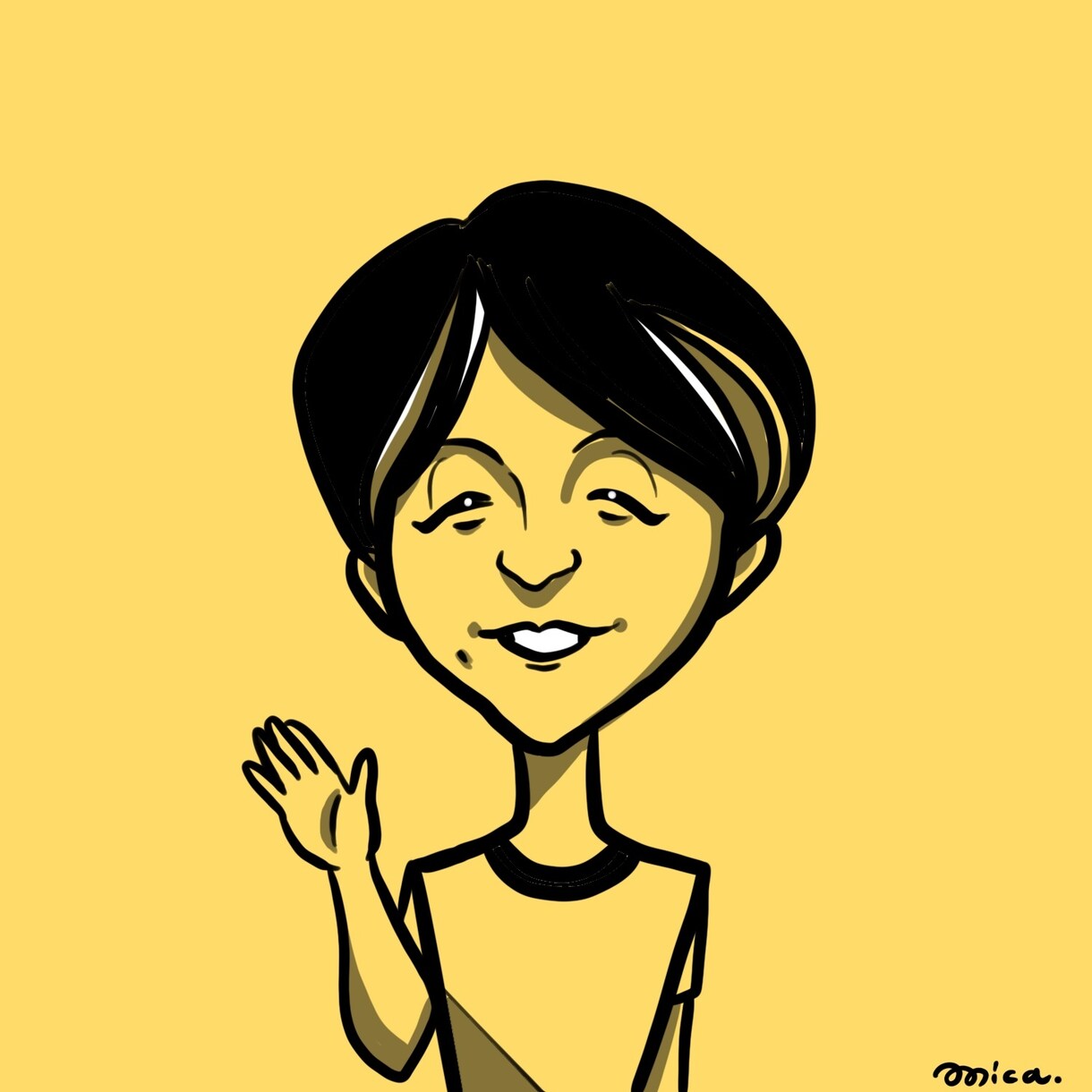 アイコン【イメージカラーのポップな似顔絵】描きます ビジネスにも使える似ていて嫌味のない似顔絵をアイコンにいかが イメージ3