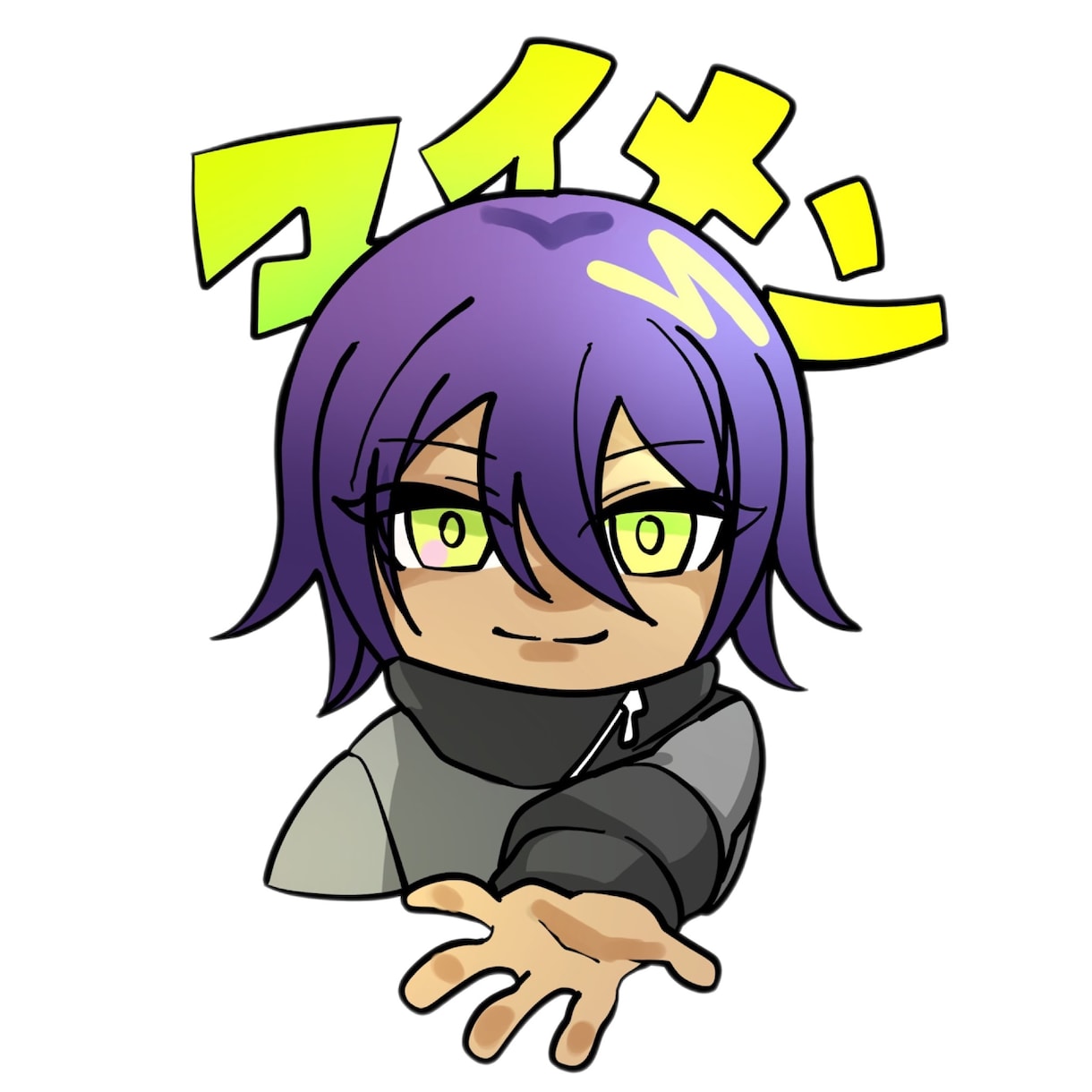 配信者の方向け！スタンプ作成いたします 可愛いミニキャラでスタンプ向きのイラストを作成致します イメージ6