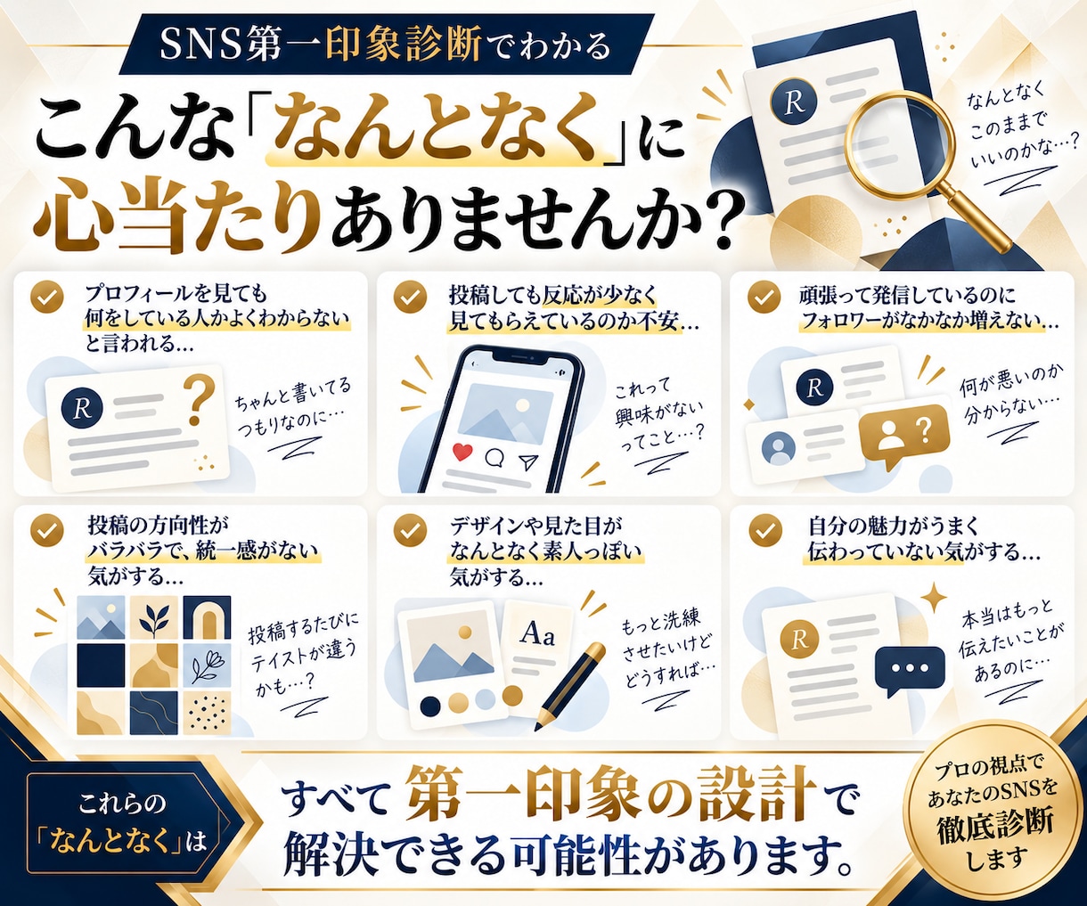 信頼されるSNSプロフィールへ第一印象を改善します あなたのSNSがどう見えるかプロ目線で診断します イメージ8