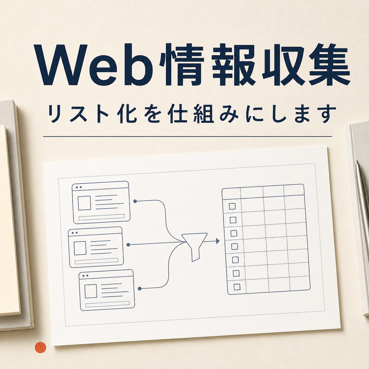Web上の情報収集→リスト化を仕組みにします 探して転記する作業を、整った一覧と再利用できる仕組みに イメージ1