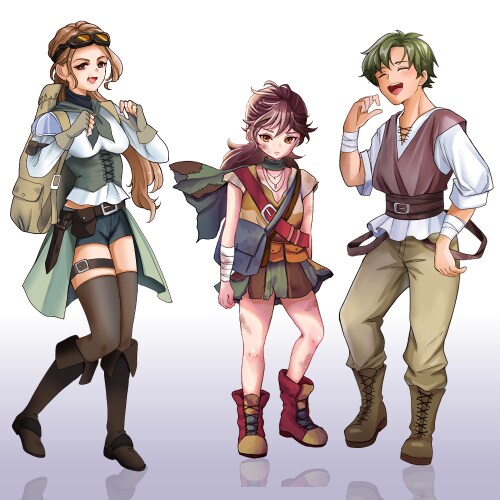 TRPG /配信/ｹﾞｰﾑの可愛い立ち絵制作します キャラデザからお任せOK！幅広い年代にも対応可能！ イメージ2