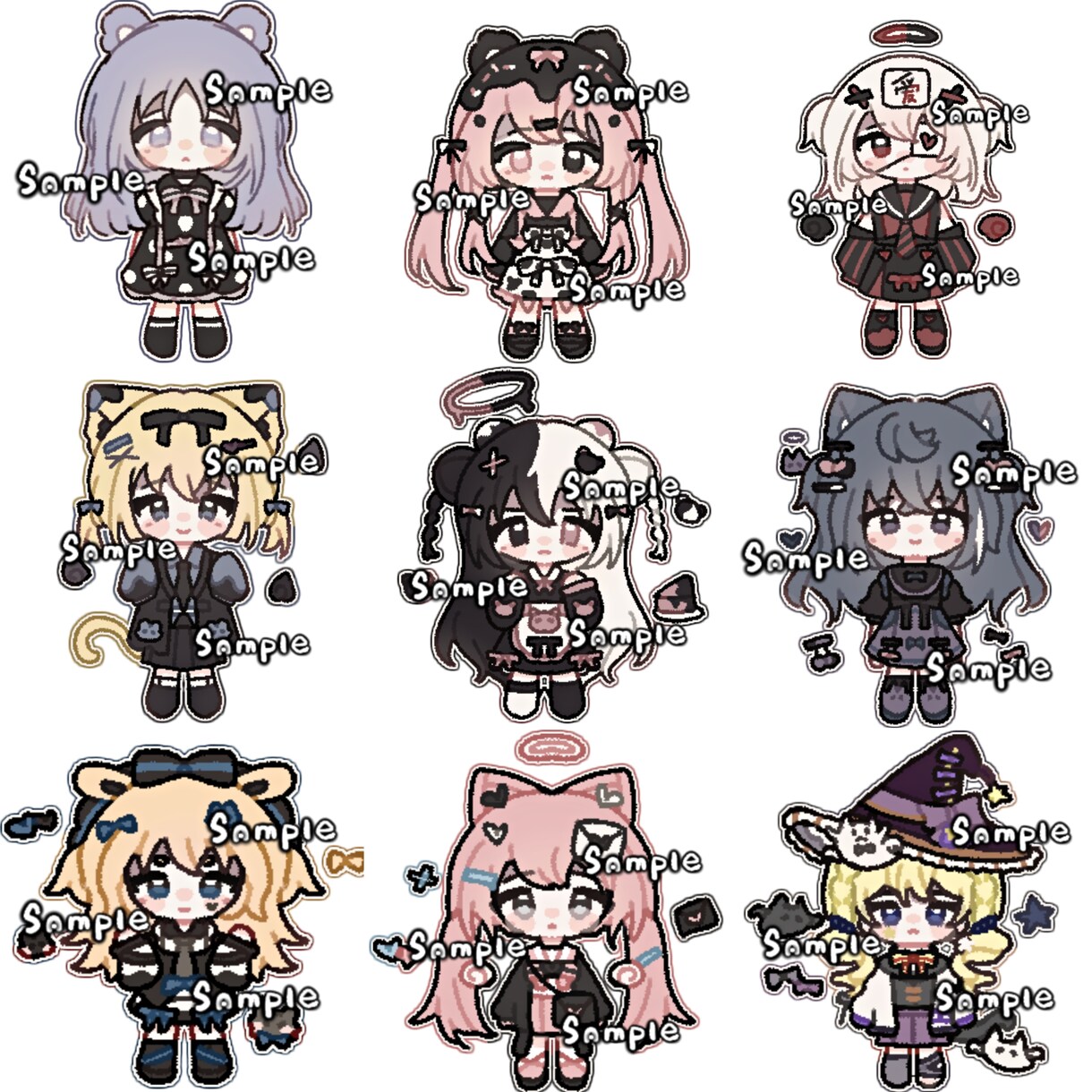2～2.5頭身ＳＤキャラクターイラストを制作します から通常の等身イラストまで幅広く作成致します。 イメージ3