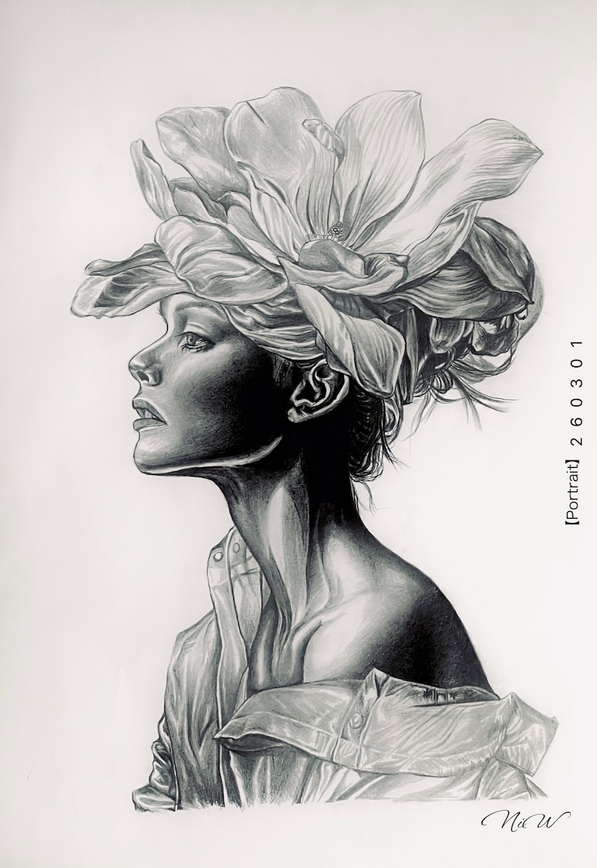 余白/躍動：アナログのペンシル画を描きます 余白と躍動を描くpencil drawing。 イメージ4