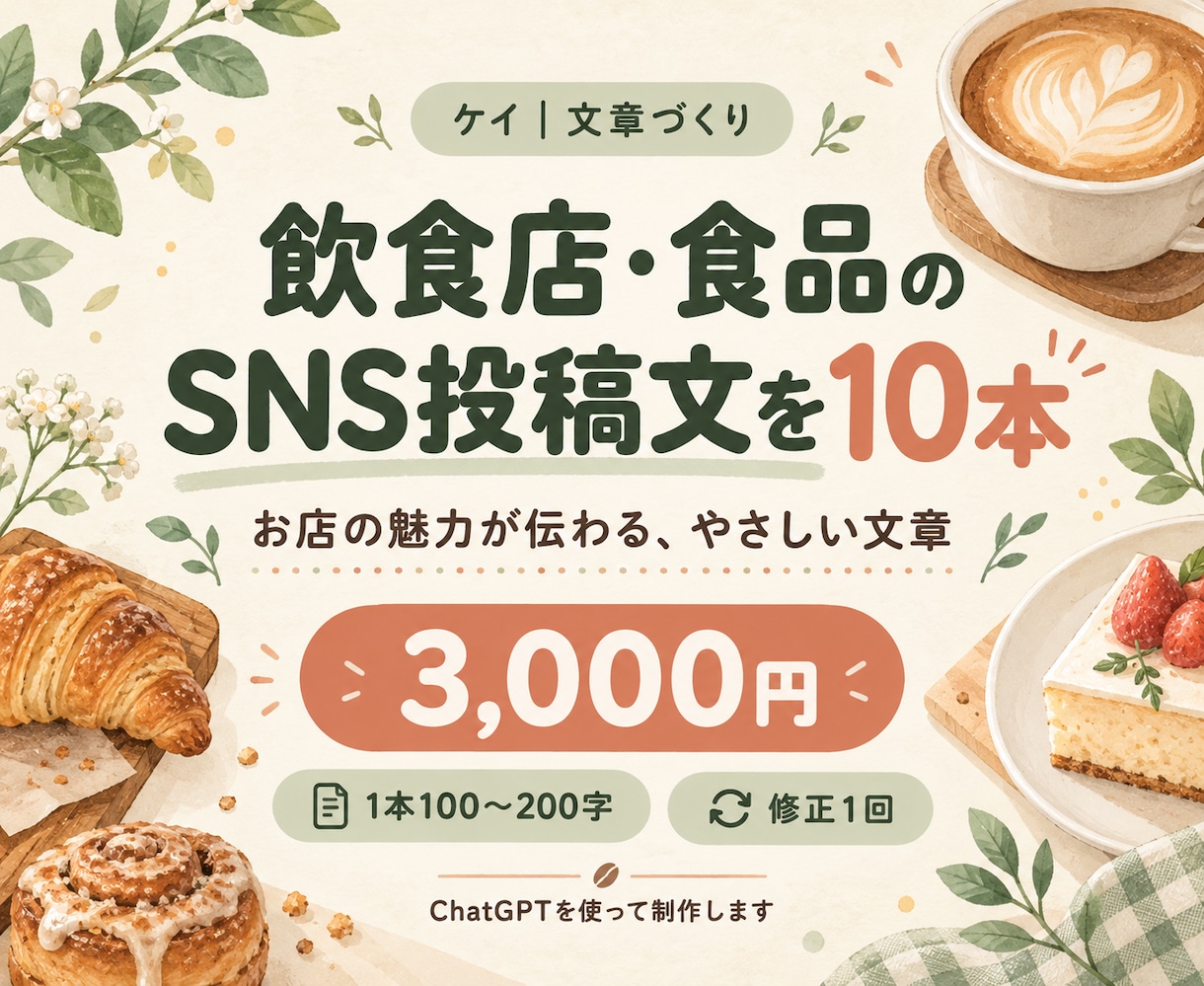 飲食店や食品のSNS投稿文を10本作ります 商品情報を、読みやすく伝わる文章へ イメージ1