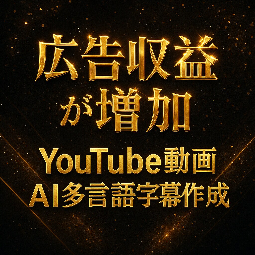 海外展開でYouTube広告収益を増加させます 1本たった数分で他言語展開できる字幕を簡単生成できます イメージ1