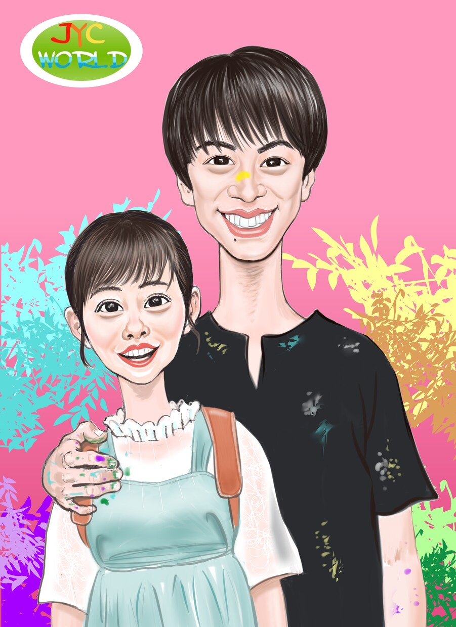 カップルの似顔絵/ウェルカムボードお描きします Everyday、愛をこめて楽しくお絵描きします❣❣❣ イメージ6
