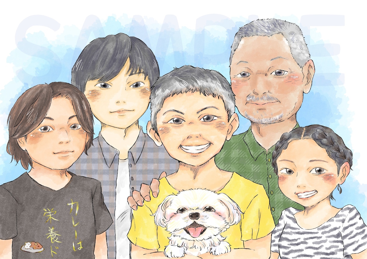 商用OK！柔らかい似顔絵(アイコンにも！)描きます 漫画アニメとリアルの中間タッチで制作します！ イメージ2
