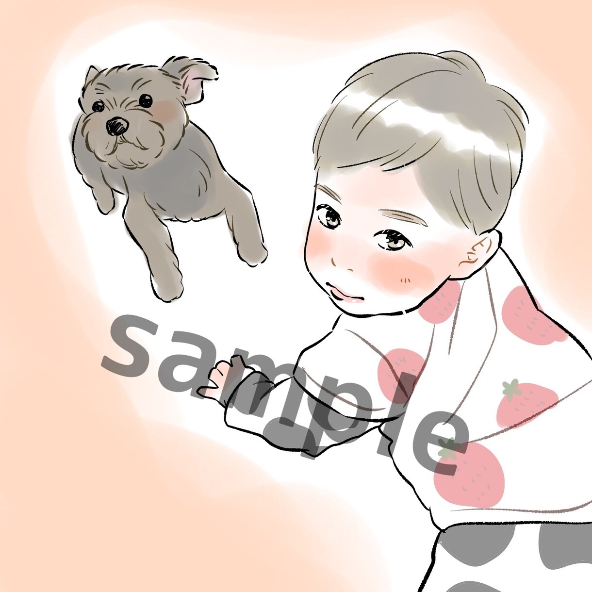 あなたの思い出の1ページをお描きします 思い出の記念日に✨️イラストお描きします イメージ3